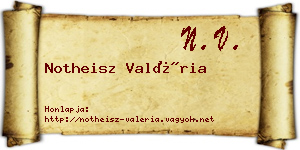 Notheisz Valéria névjegykártya