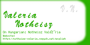 valeria notheisz business card